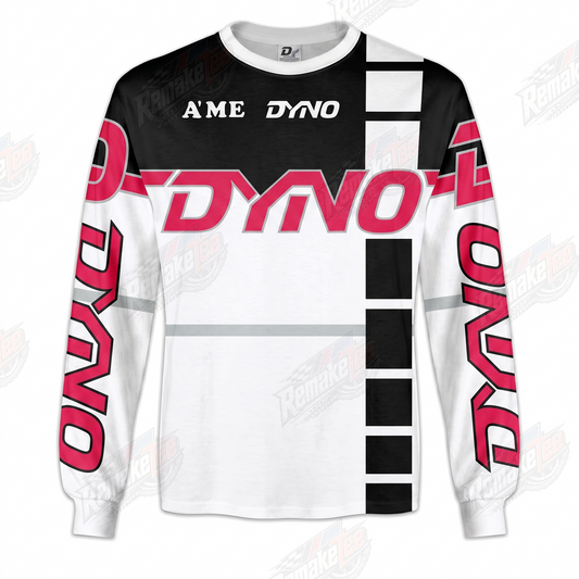 Dyno White Black Pink vintage BMX racing jersey - product view