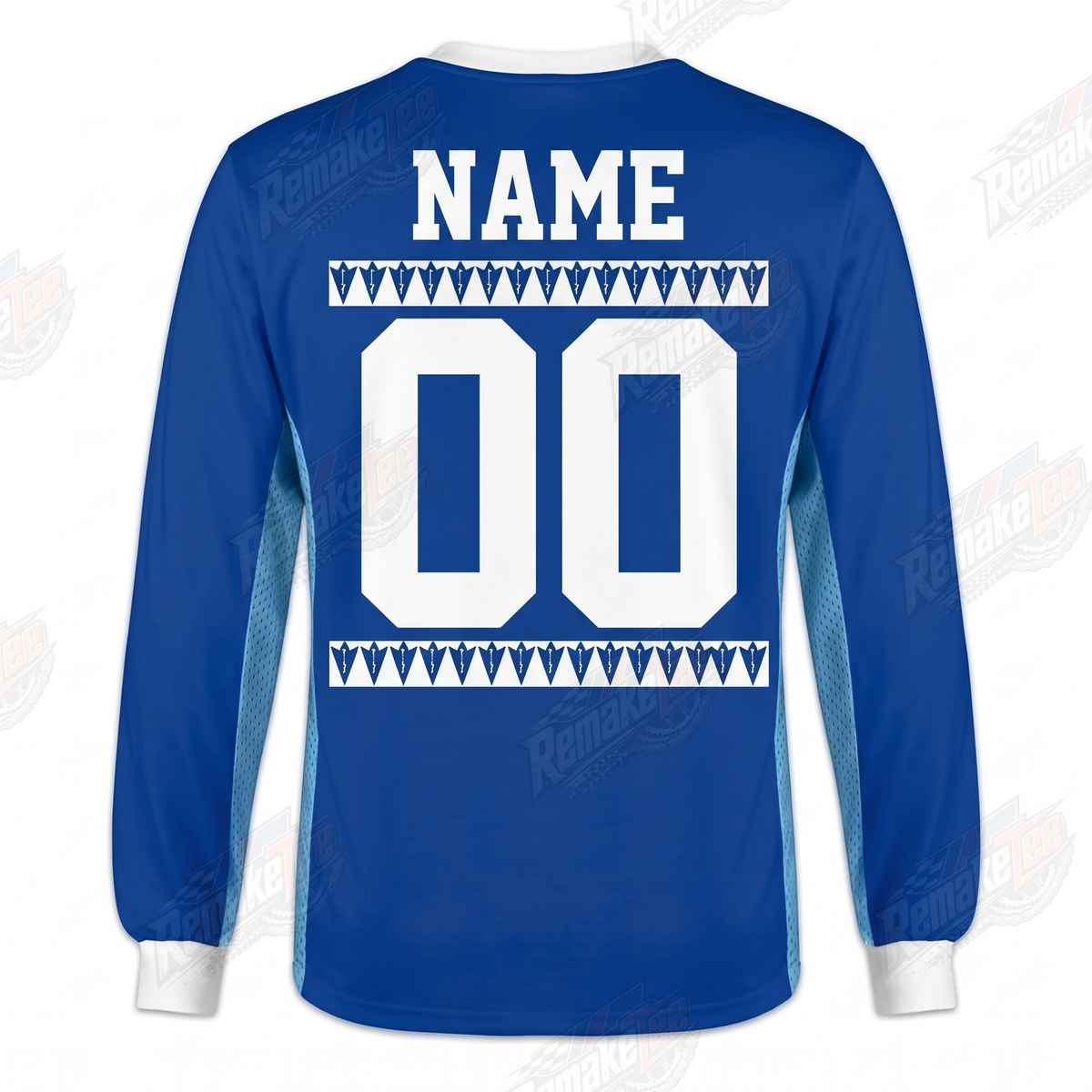 ELF Blue vintage BMX racing jersey - back product view