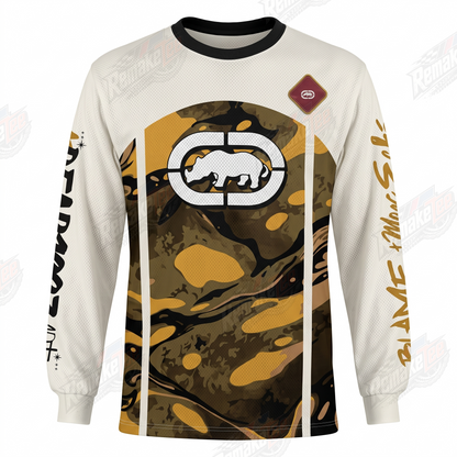 Ecko Unltd Camo Rhino vintage BMX racing jersey - front product view