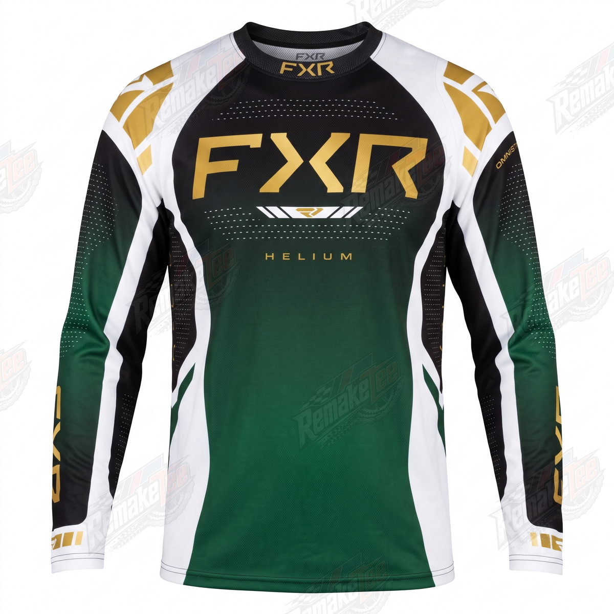 FXR Helium Green Gold vintage VMX racing jersey - product view