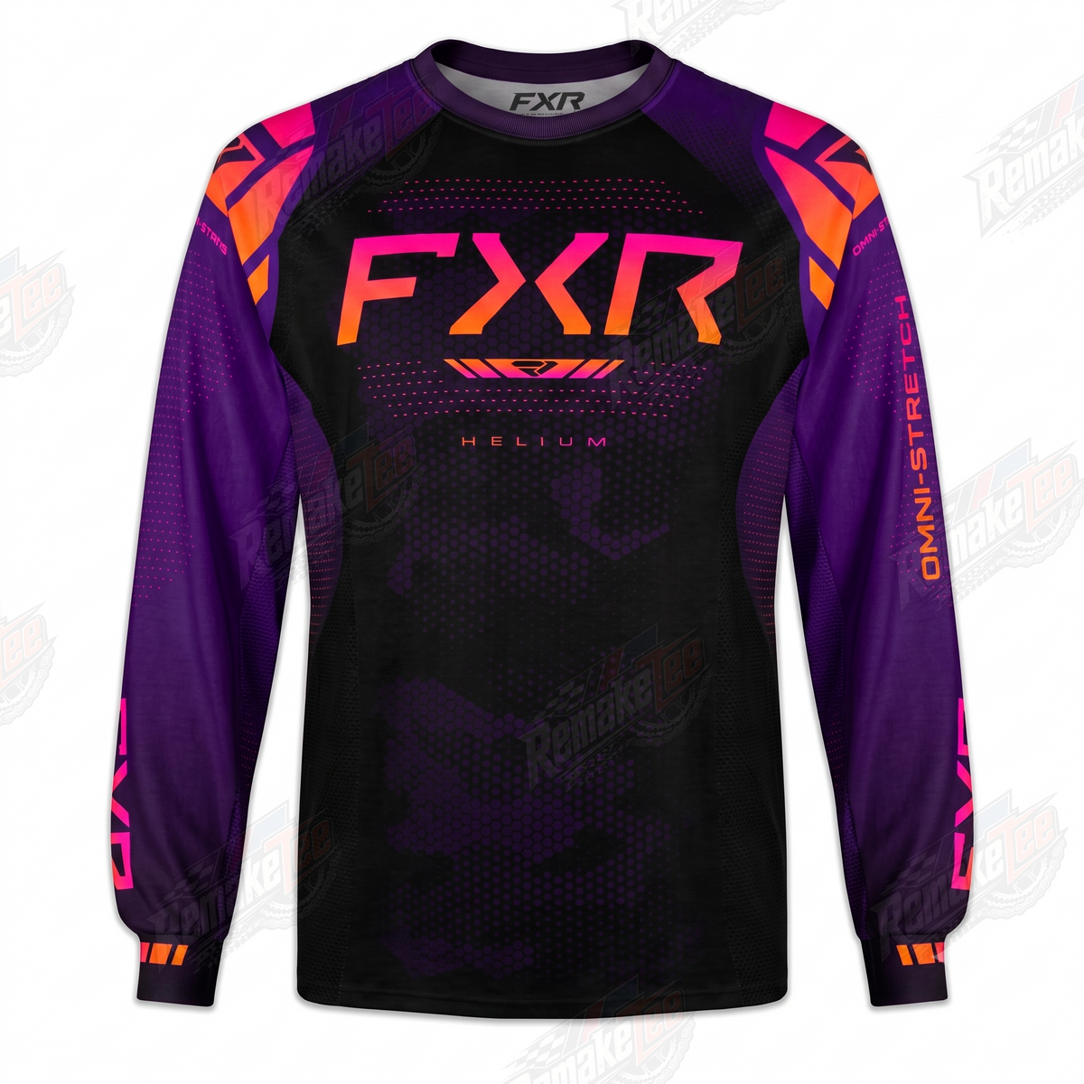 FXR Helium Purple Orange vintage VMX racing jersey - product view