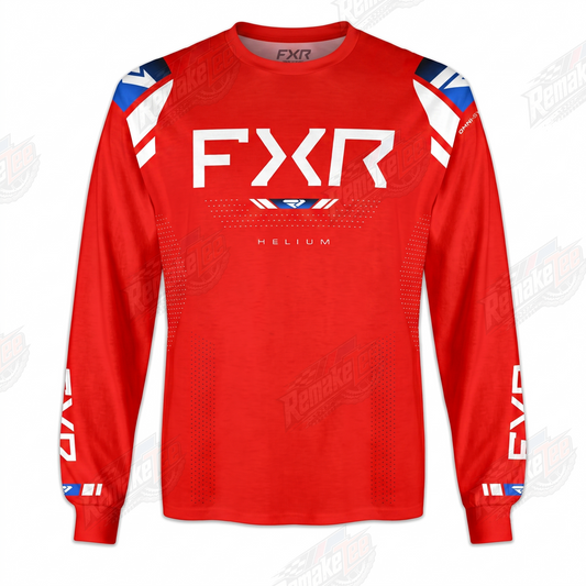 FXR Helium Red White vintage VMX racing jersey - product view