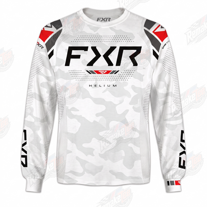 FXR Helium White Camo vintage VMX racing jersey - product view