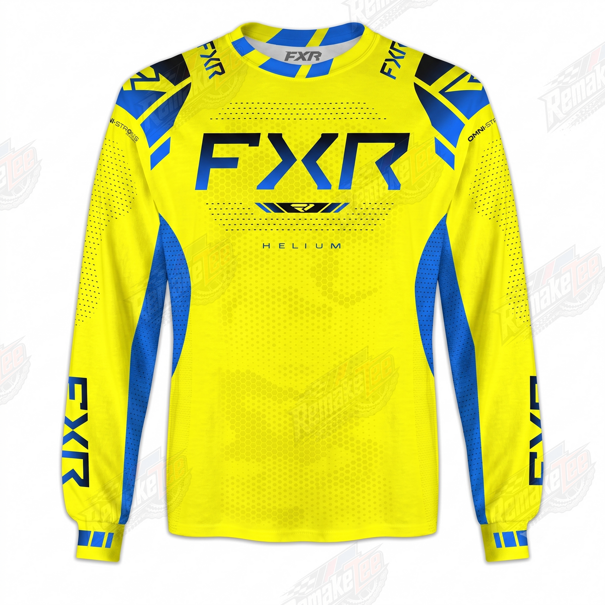 FXR Helium Yellow Blue vintage VMX racing jersey - product view