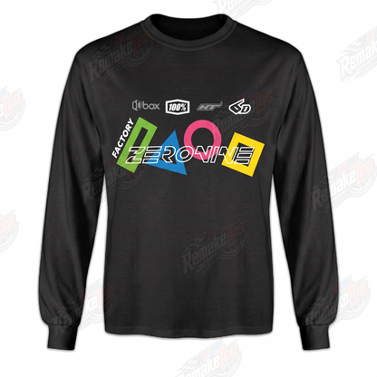 Factory Zeronine Black vintage BMX racing jersey - product view