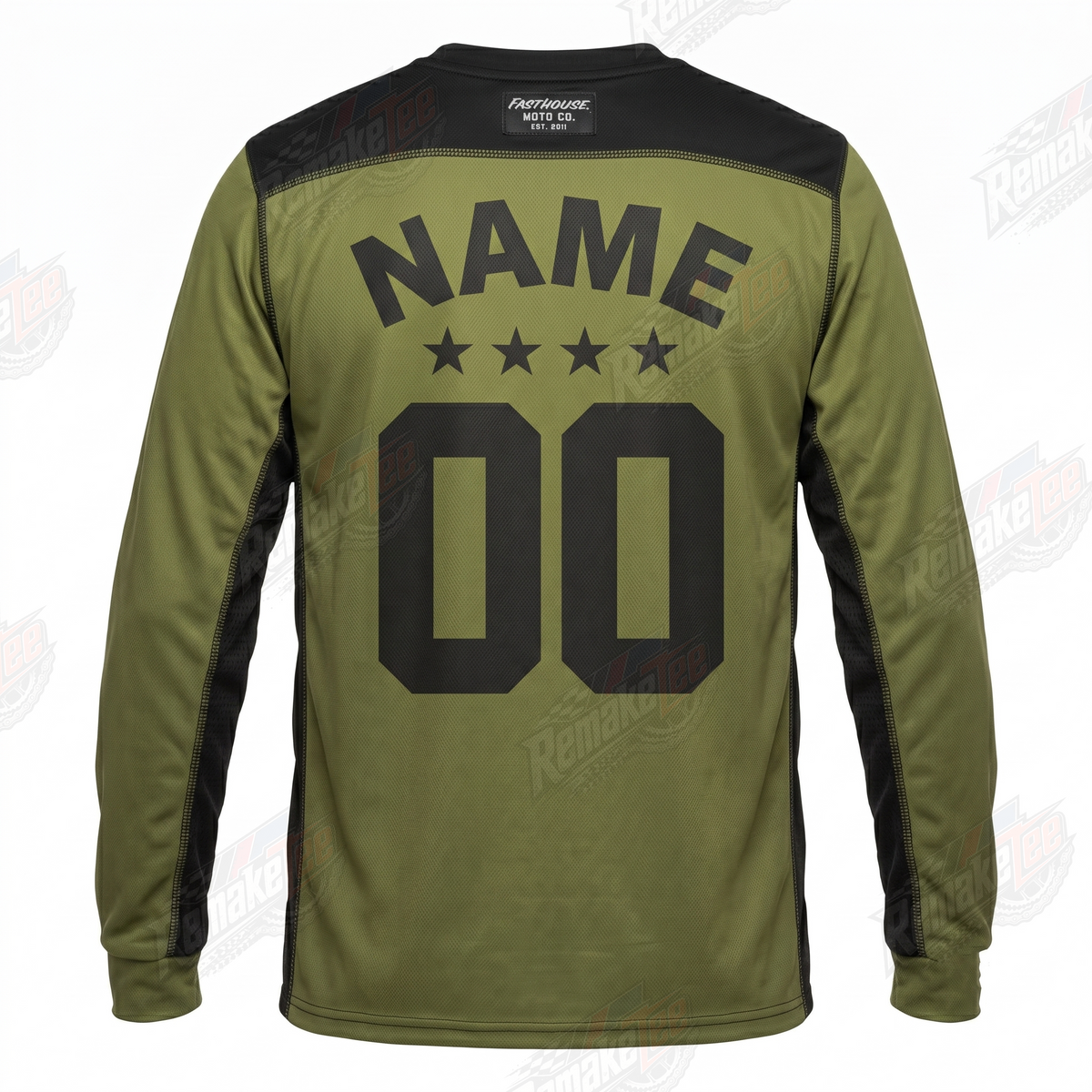 Fasthouse Speed Shop Olive vintage BMX racing jersey - alternate product view