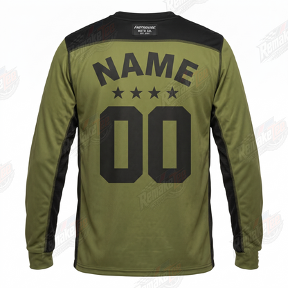 Fasthouse Speed Shop Olive vintage BMX racing jersey - alternate product view