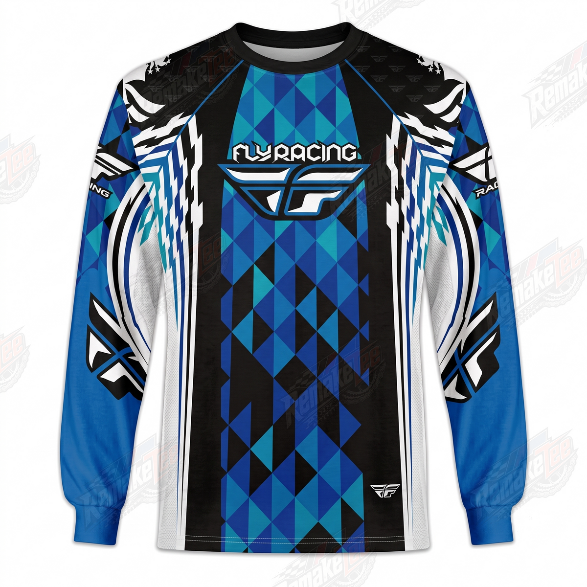 Fly Racing Blue Diamond vintage VMX racing jersey - product view