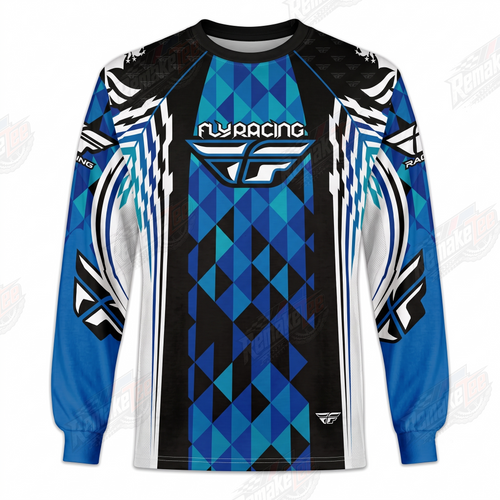 Fly Racing Blue Diamond vintage VMX racing jersey - product view