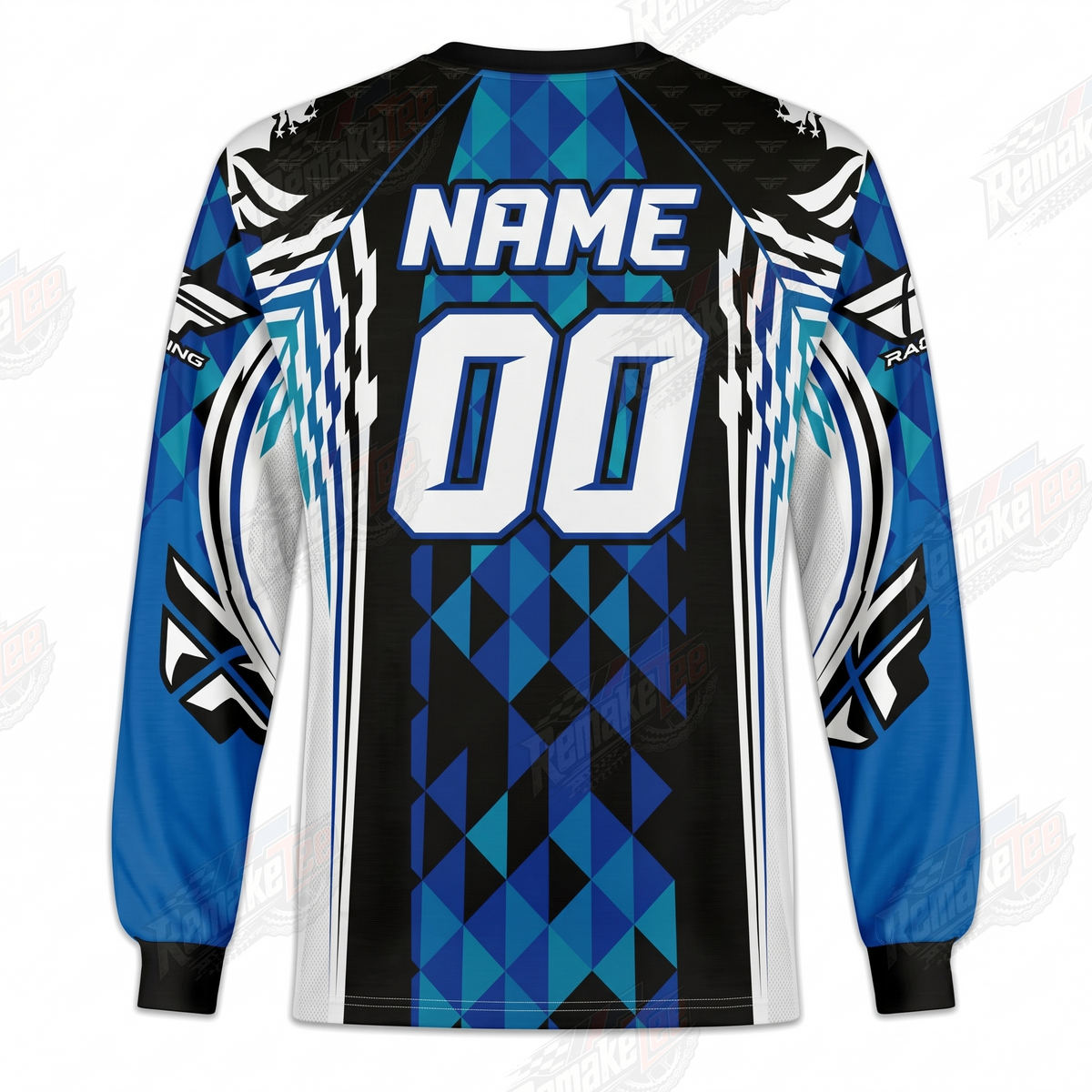 Fly Racing Blue Diamond vintage VMX racing jersey - alternate product view