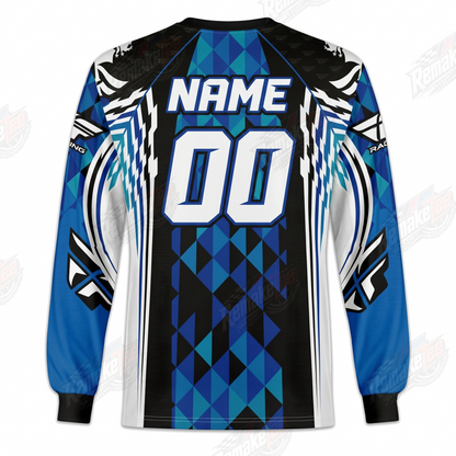 Fly Racing Blue Diamond vintage VMX racing jersey - alternate product view