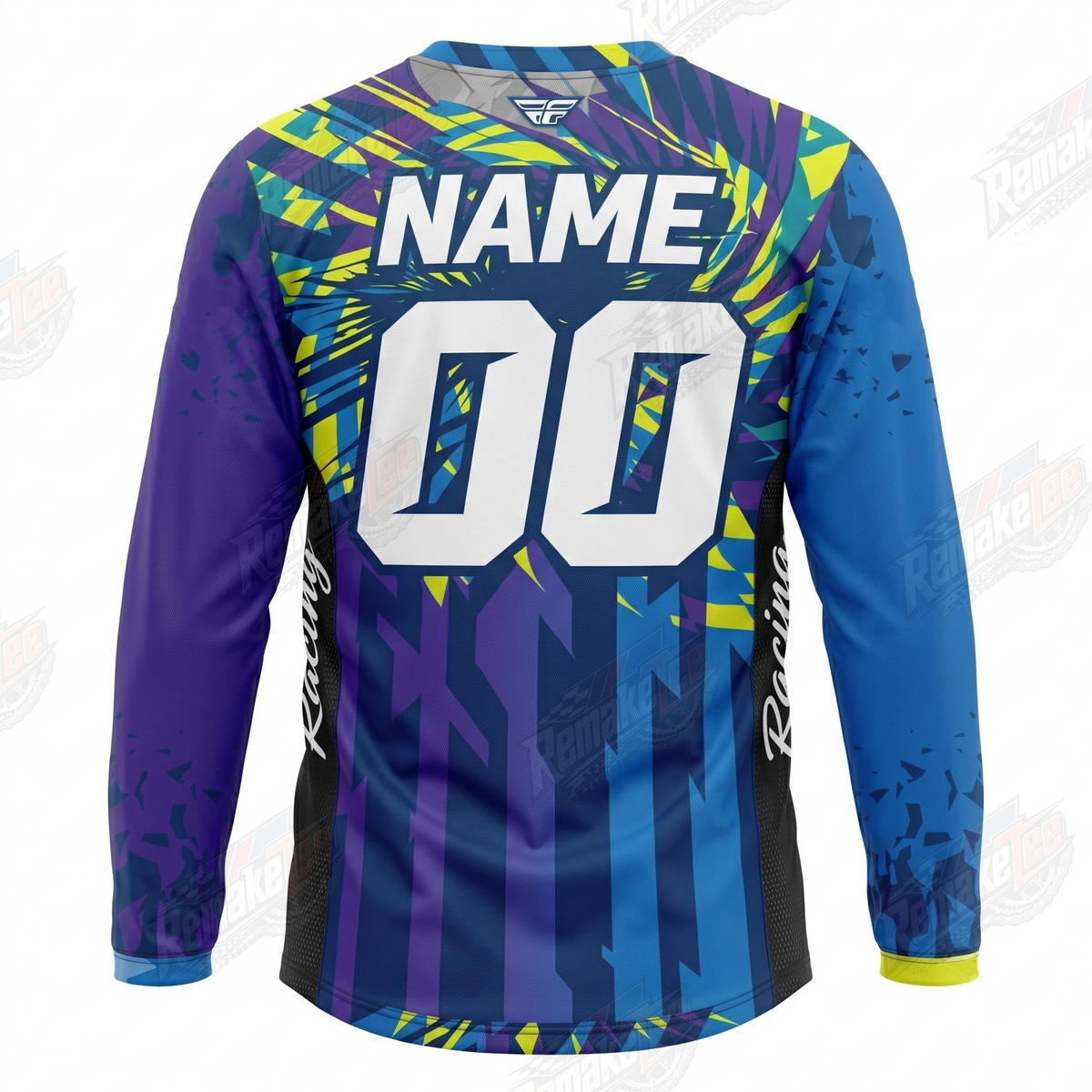 Fly Racing Blue Neon vintage VMX racing jersey - alternate product view