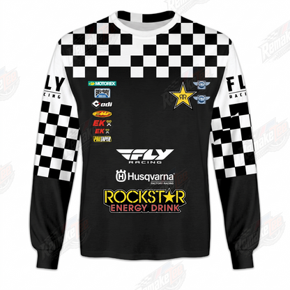 Fly Racing Husqvarna Rockstar Energy vintage VMX racing jersey - product view