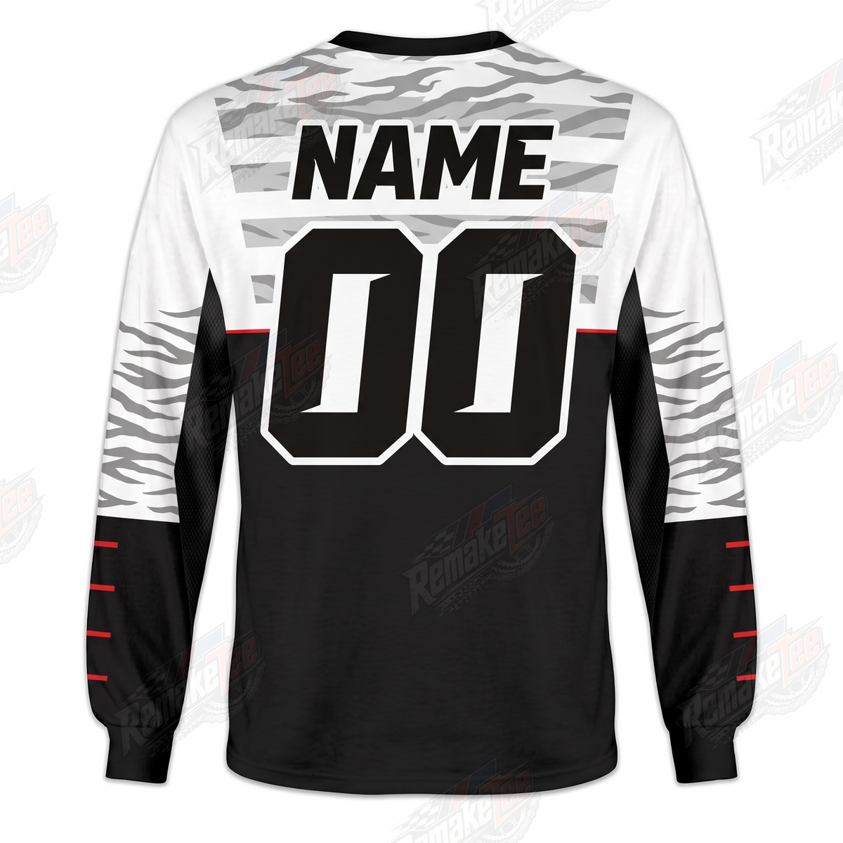 Fly Racing JMC Husqvarna Black White vintage VMX racing jersey - back product view