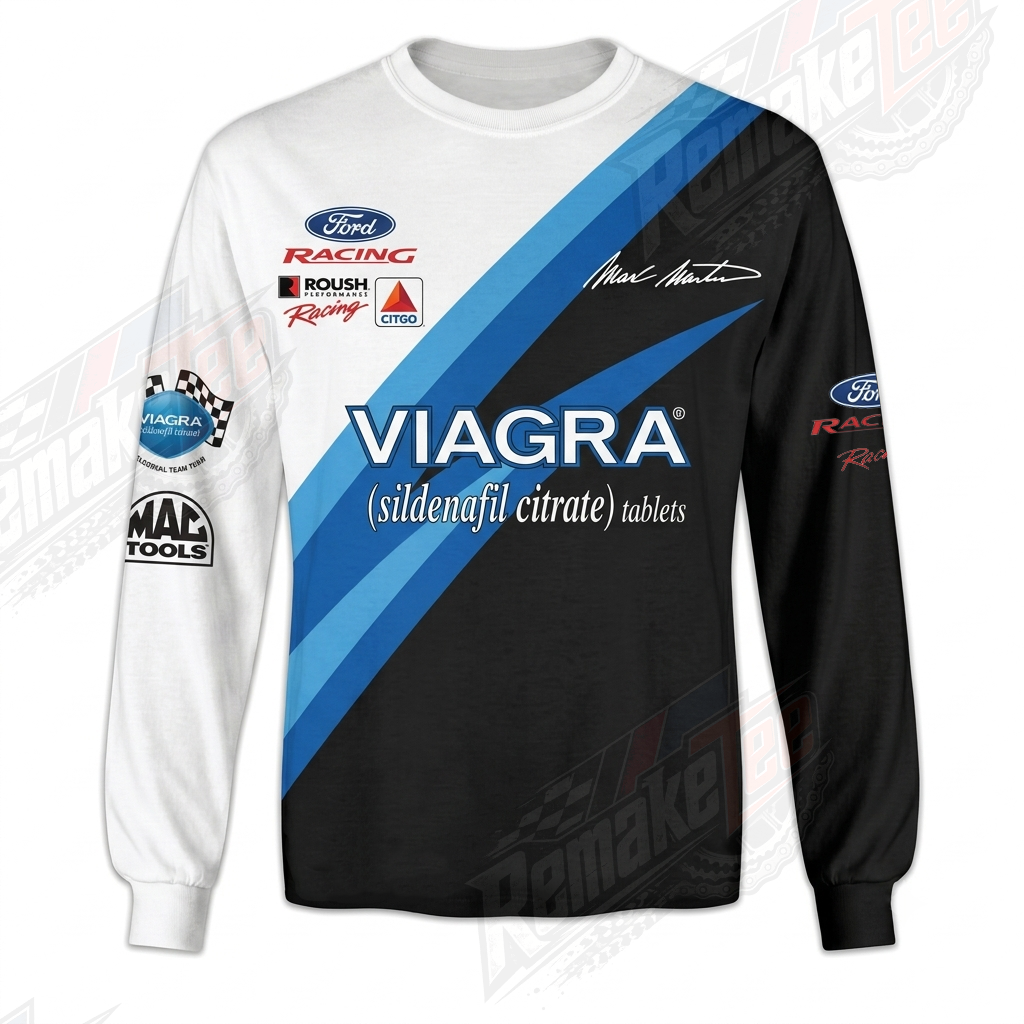 Ford Racing Viagra Blue Black vintage VMX racing jersey - front view