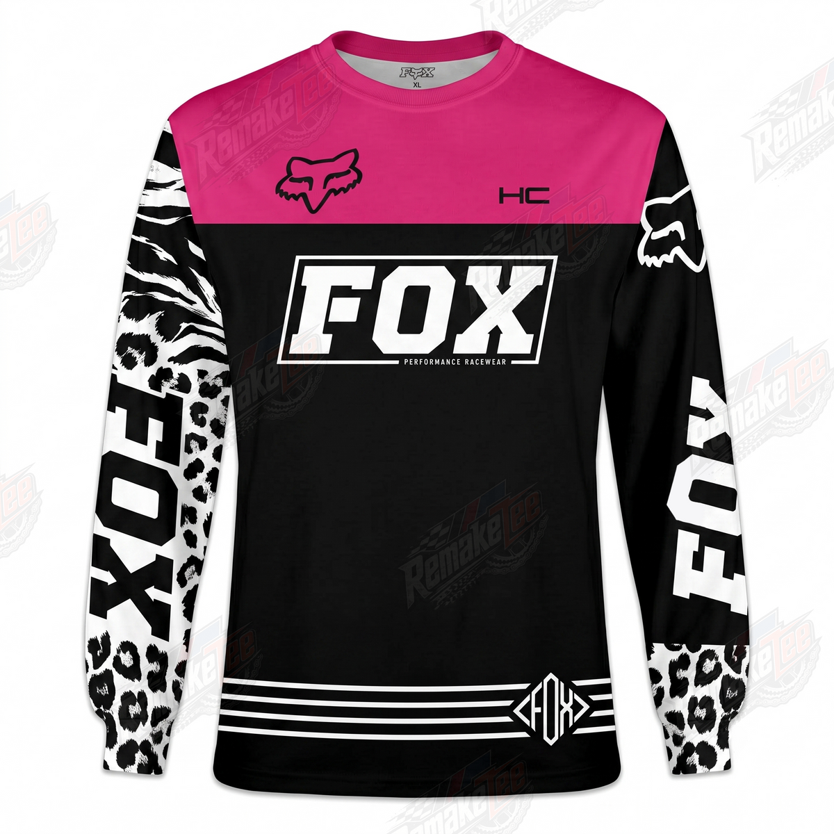 Fox Performance Raceway Pink Black vintage VMX racing jersey - product view