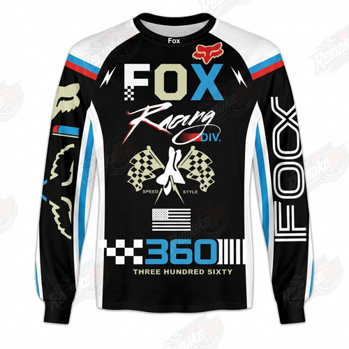 Fox Racing 360 Black vintage VMX racing jersey - product view
