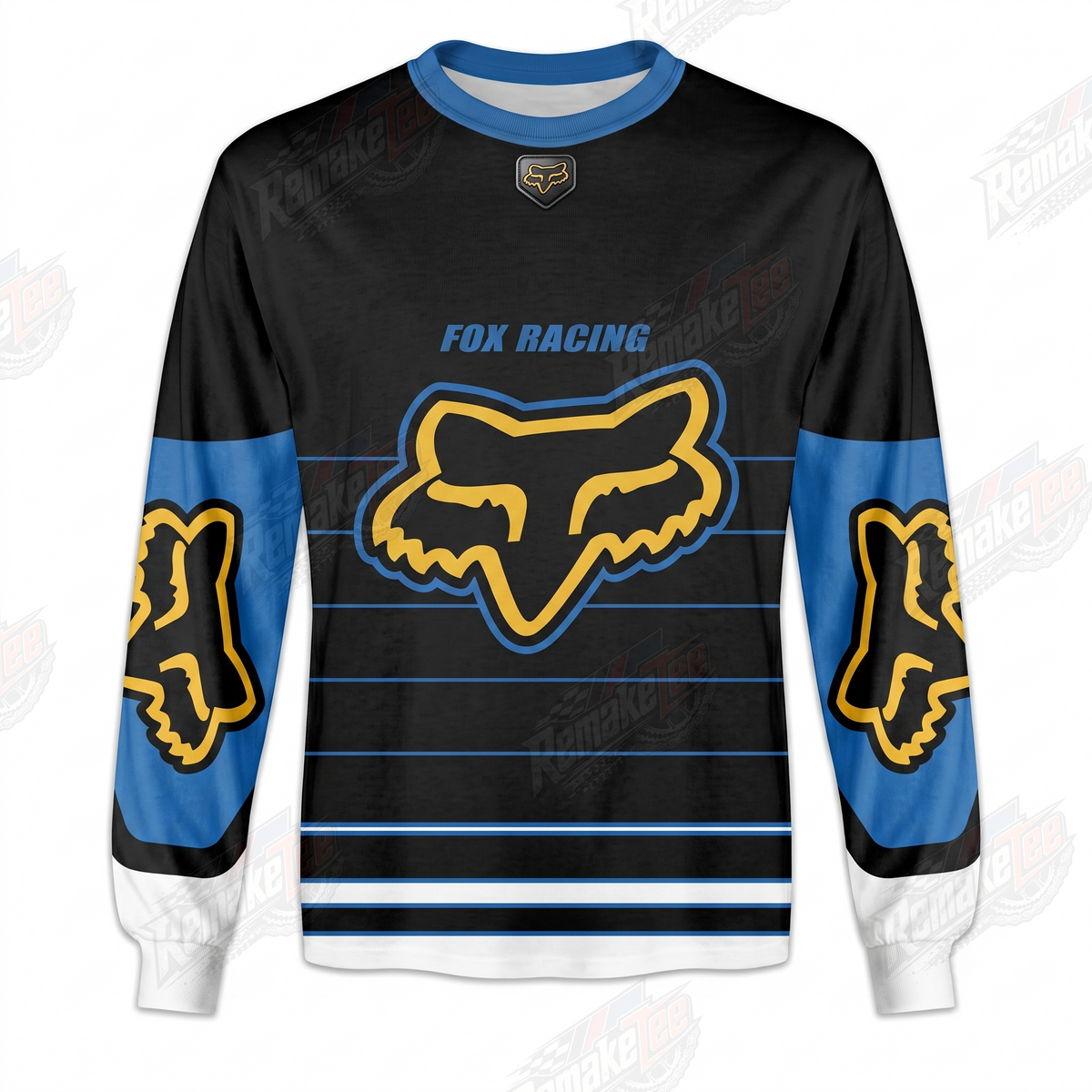 Fox Racing Black Blue vintage VMX racing jersey - product view