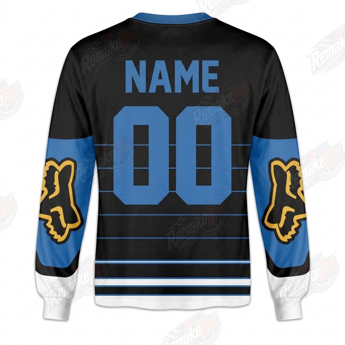 Fox Racing Black Blue vintage VMX racing jersey - alternate product view