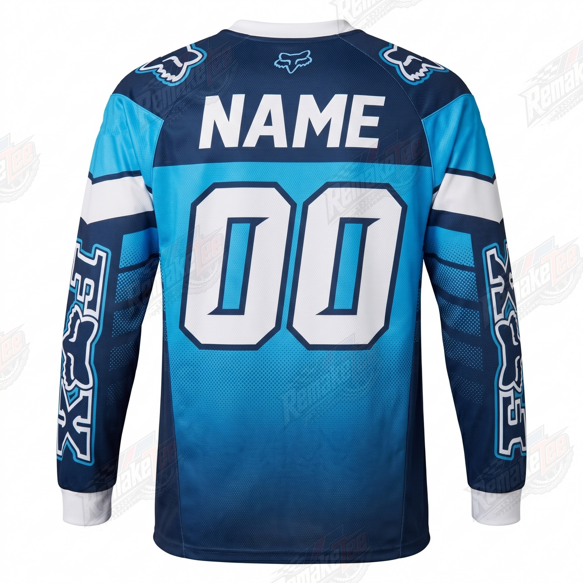 Fox Racing Blue Navy vintage VMX racing jersey - alternate product view