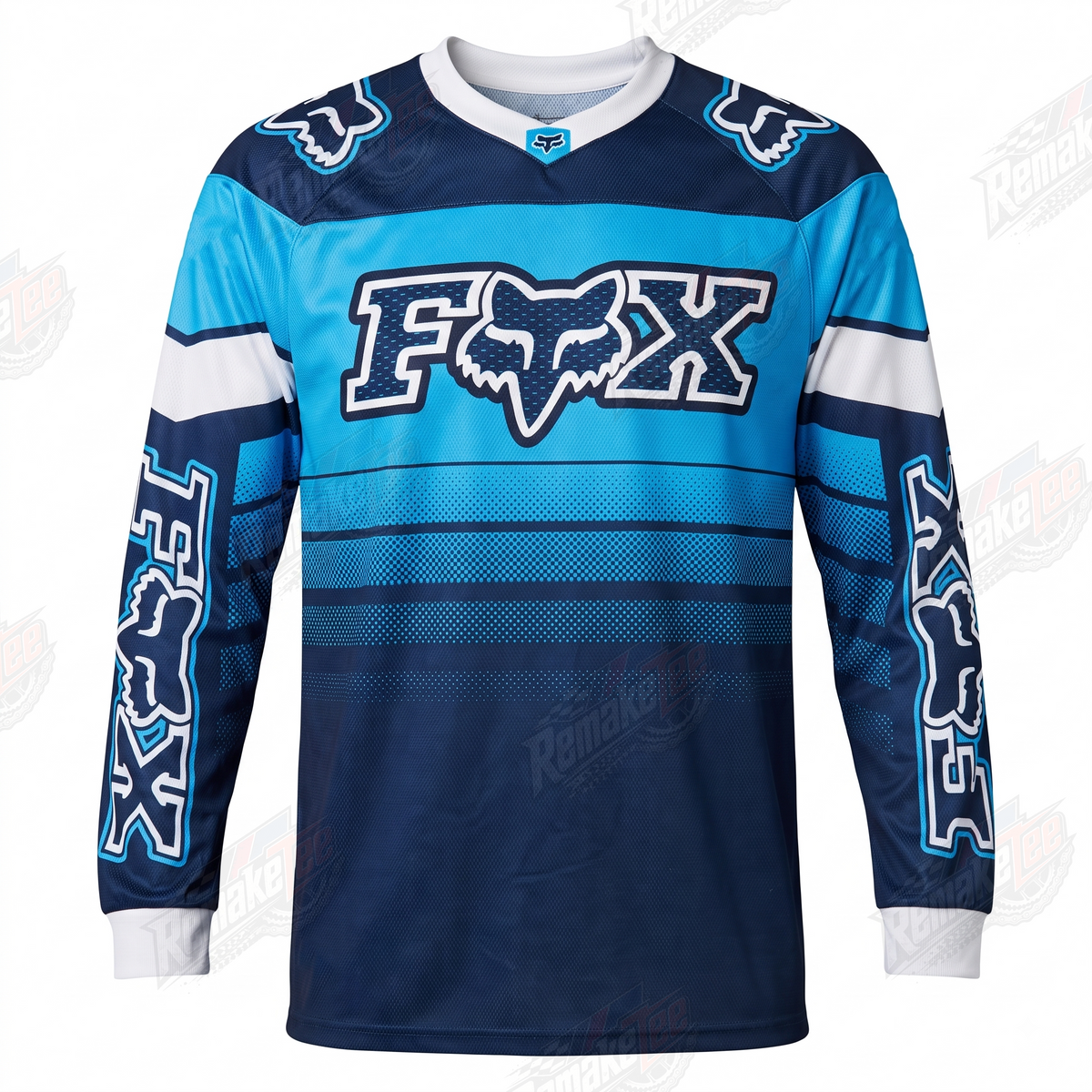 Fox Racing Blue Navy vintage VMX racing jersey - product view