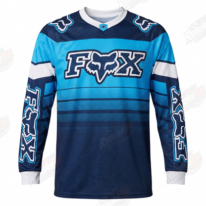 Fox Racing Blue Navy vintage VMX racing jersey - product view
