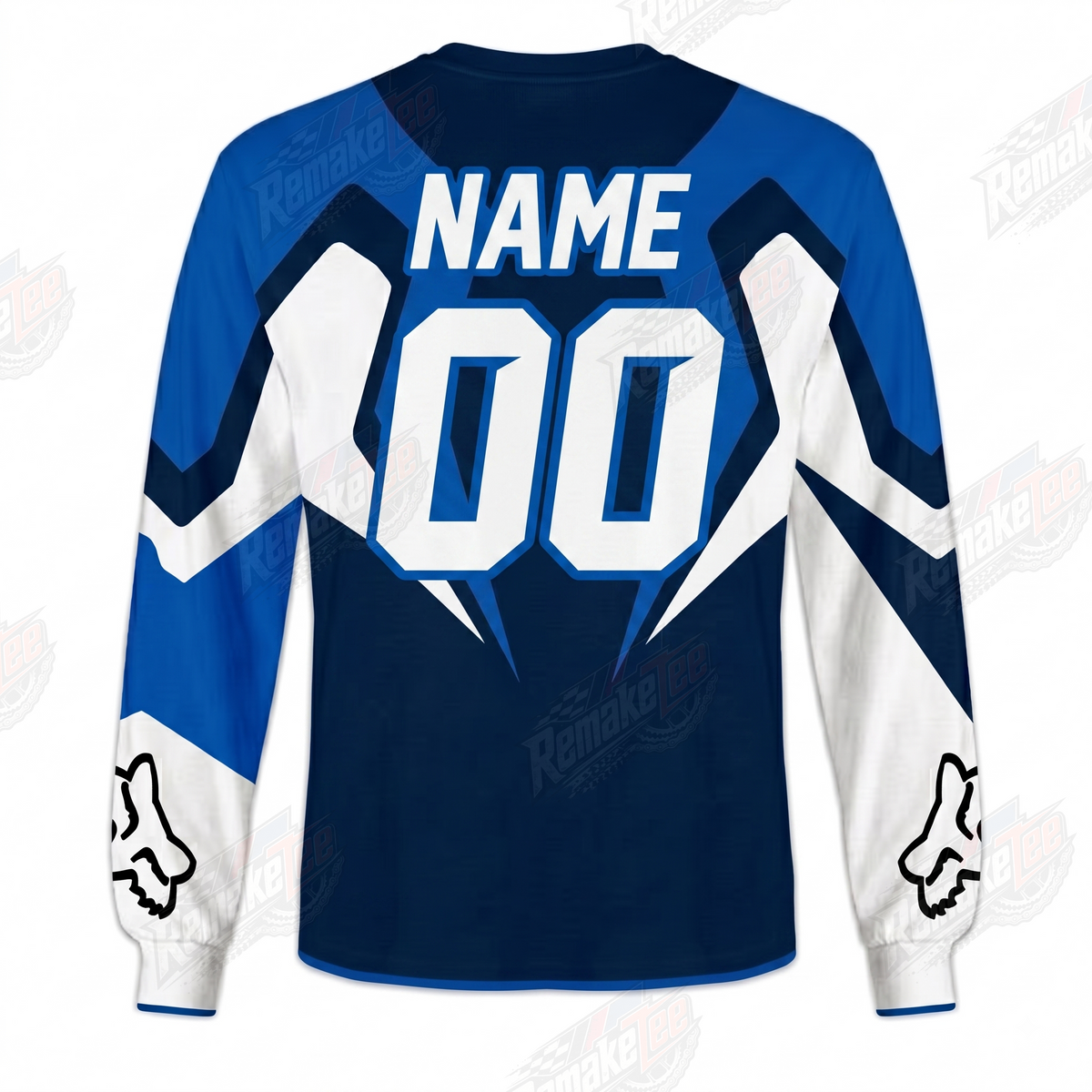 Fox Racing Blue White vintage VMX racing jersey - alternate product view