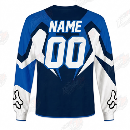 Fox Racing Blue White vintage VMX racing jersey - alternate product view