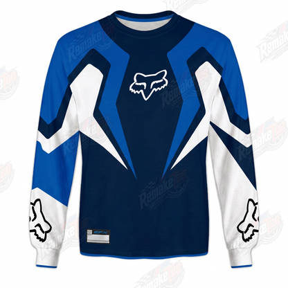 Fox Racing Blue White vintage VMX racing jersey - product view