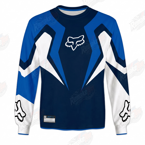Fox Racing Blue White vintage VMX racing jersey - product view