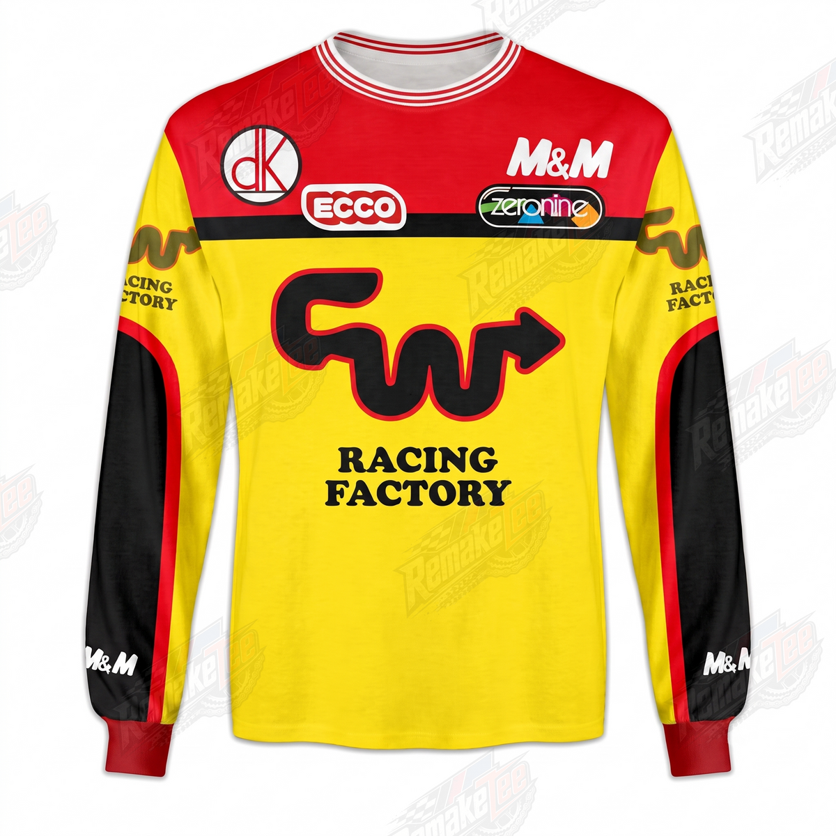 CW Racing Echo DK M&M Zeronine vintage BMX racing jersey - product view