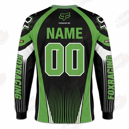 Fox Racing Green Black vintage VMX racing jersey - alternate product view