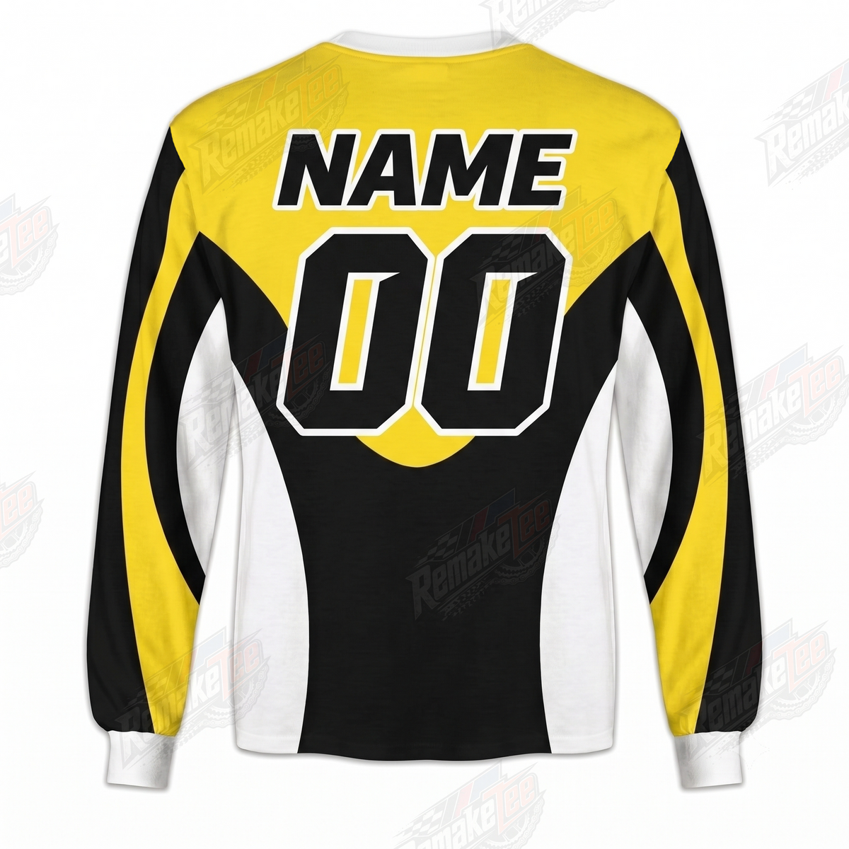 Fox Racing HC Yellow Black White vintage VMX racing jersey - back view