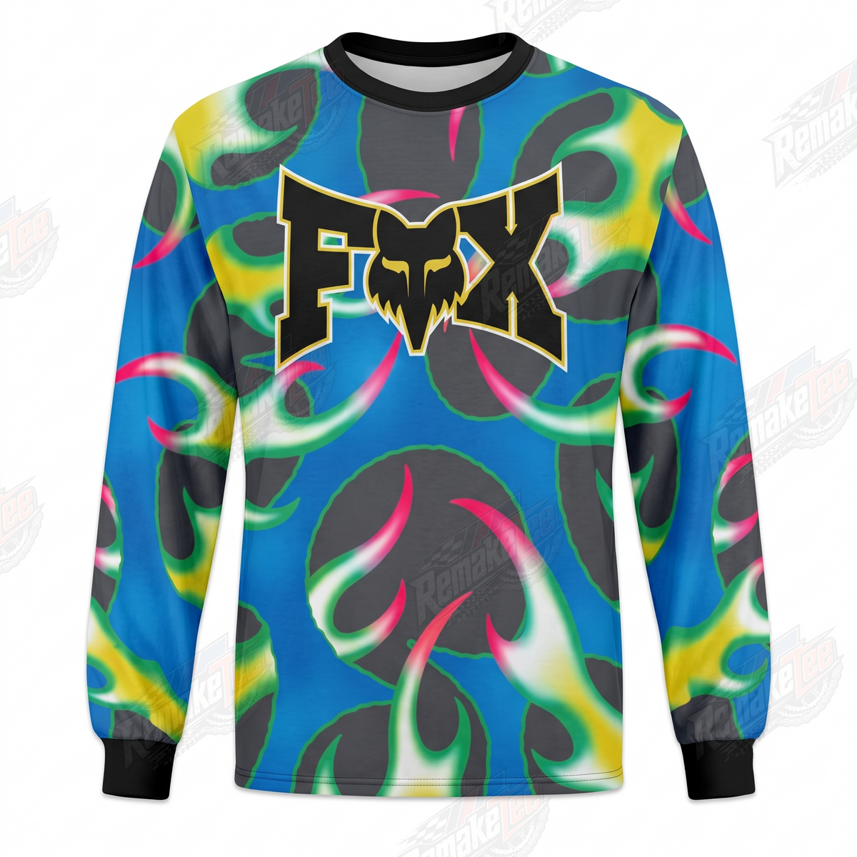 Fox Racing Neon Flame vintage VMX racing jersey - product view