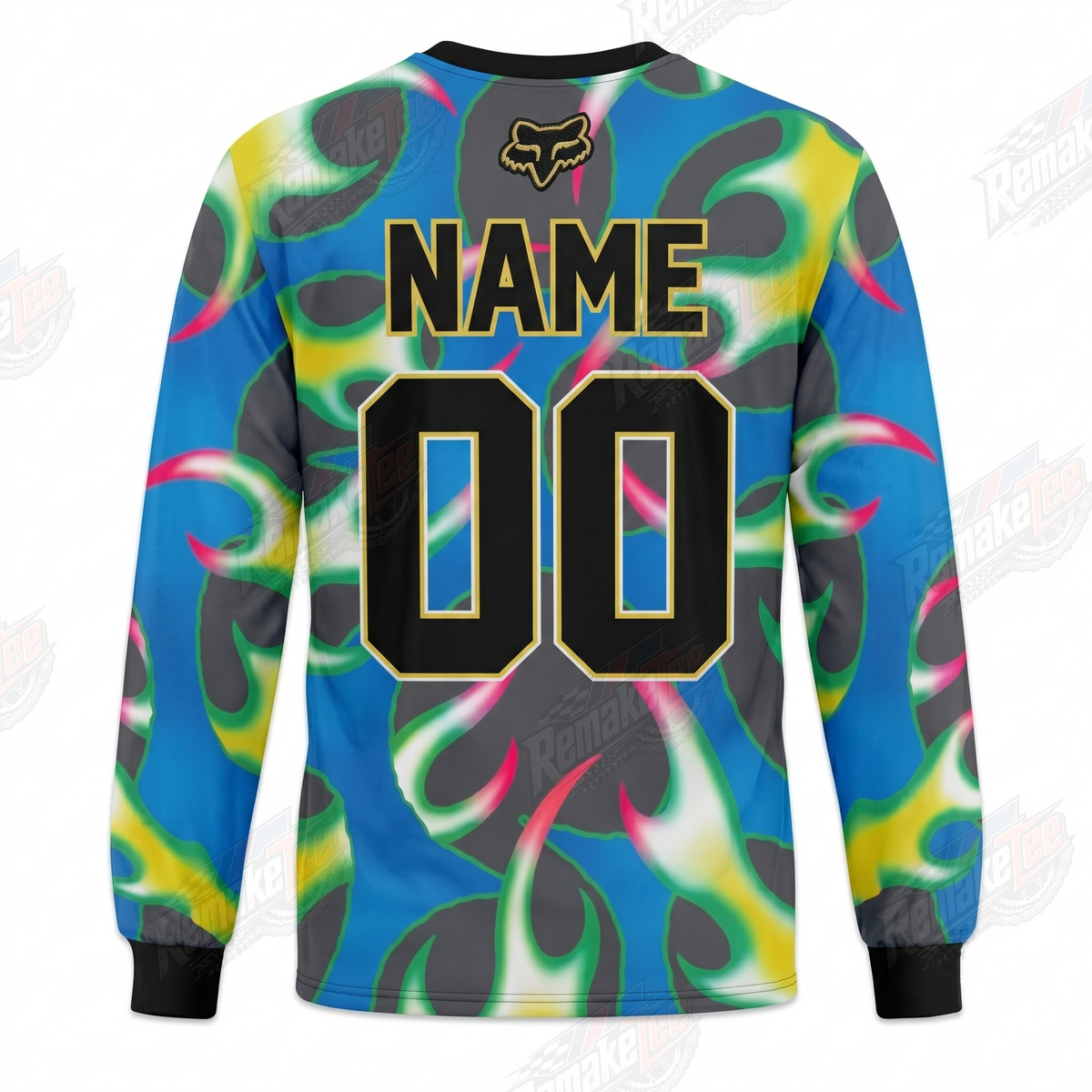Fox Racing Neon Flame vintage VMX racing jersey - alternate product view