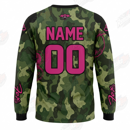 Fox Racing Pink Camo Green vintage BMX racing jersey - alternate product view