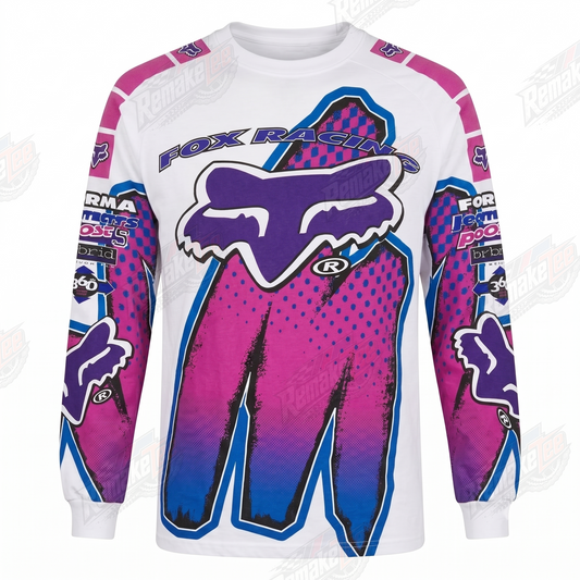 Fox Racing Purple vintage VMX racing jersey - product view