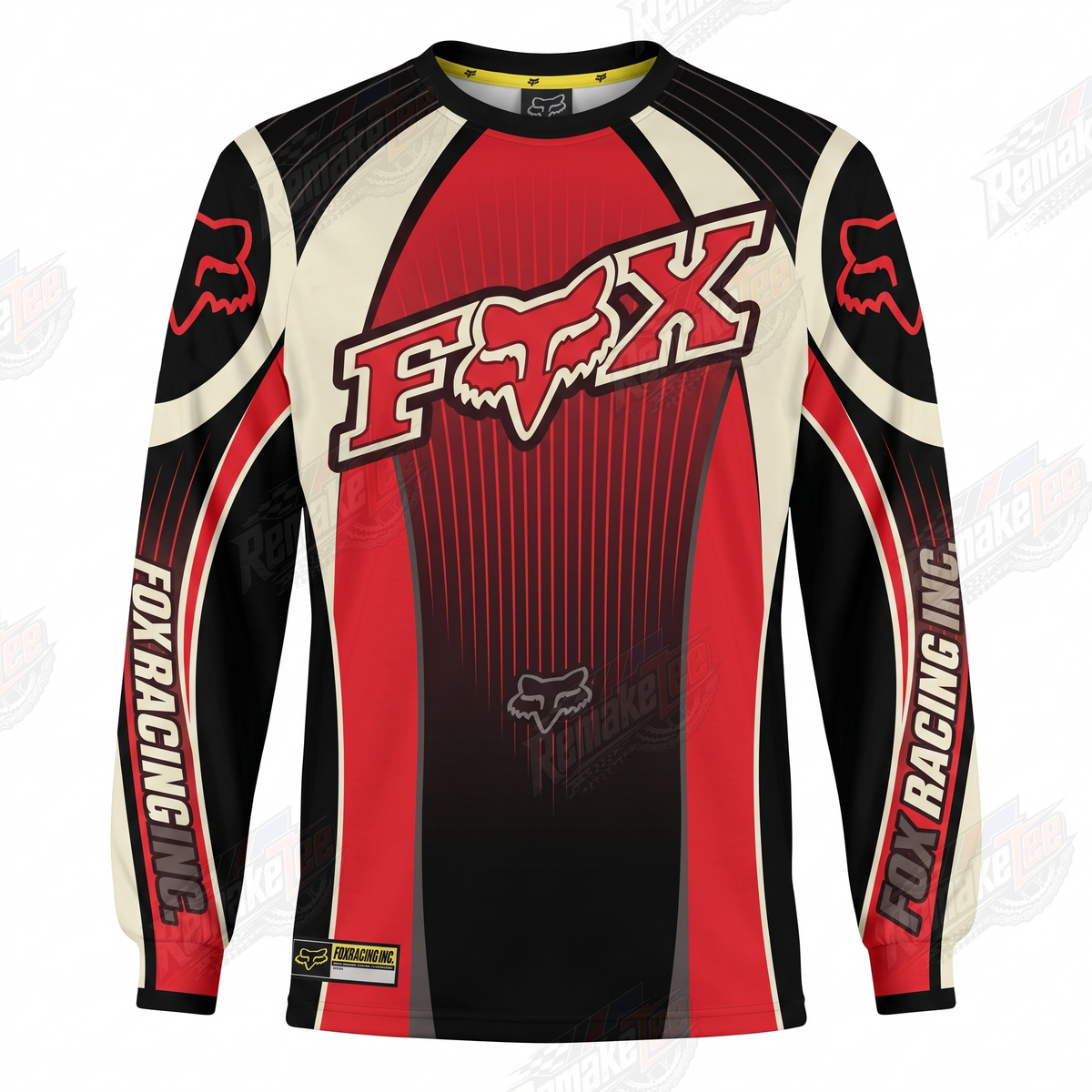 Fox Racing Red Black White vintage VMX racing jersey - product view