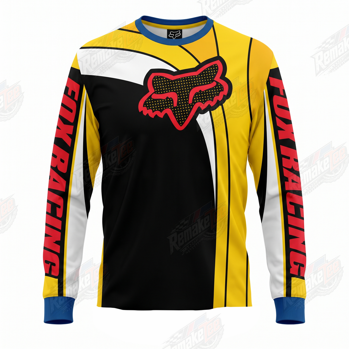 Fox Racing Yellow Red Black vintage VMX racing jersey - front view
