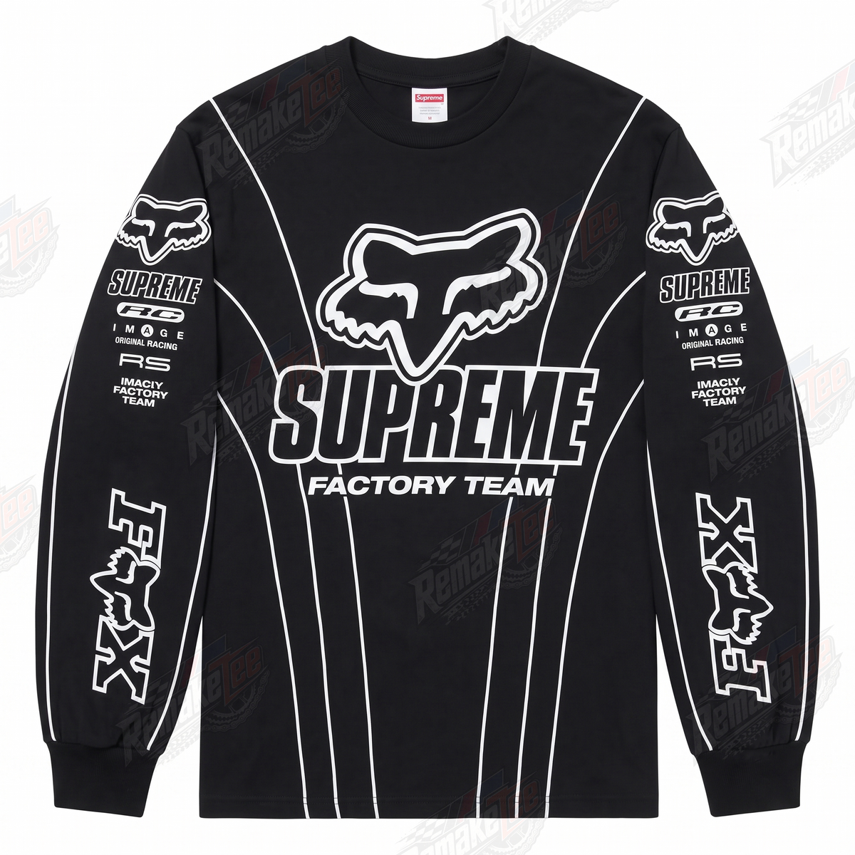 Fox Supreme Factory Team Black vintage VMX racing jersey - product view