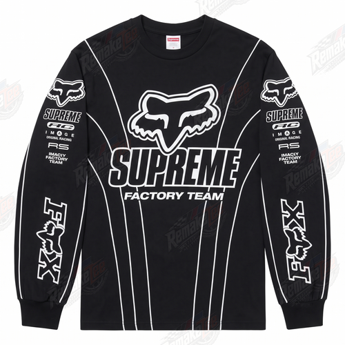 Fox Supreme Factory Team Black vintage VMX racing jersey - product view