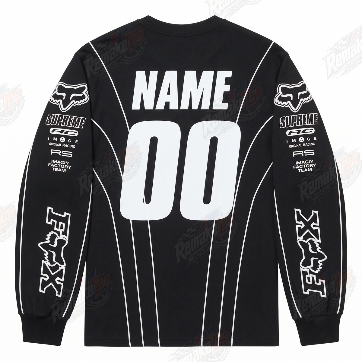 Fox Supreme Factory Team Black vintage VMX racing jersey - alternate product view
