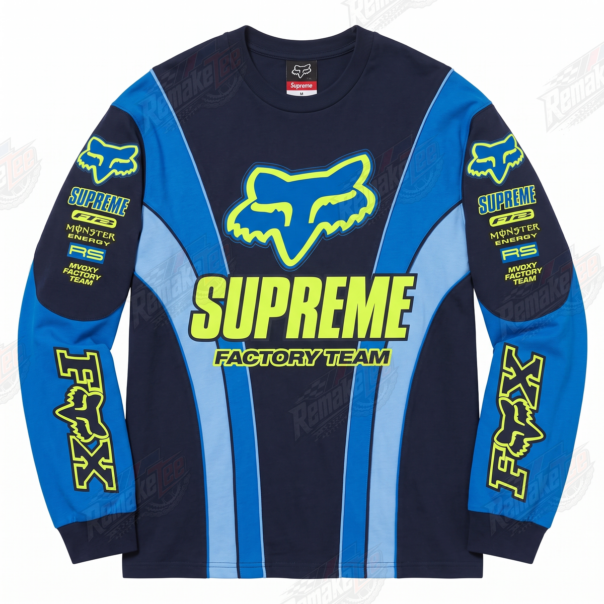 Fox Supreme Factory Team Blue vintage VMX racing jersey - product view