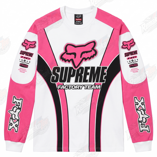 Fox Supreme Factory Team Pink vintage VMX racing jersey - product view