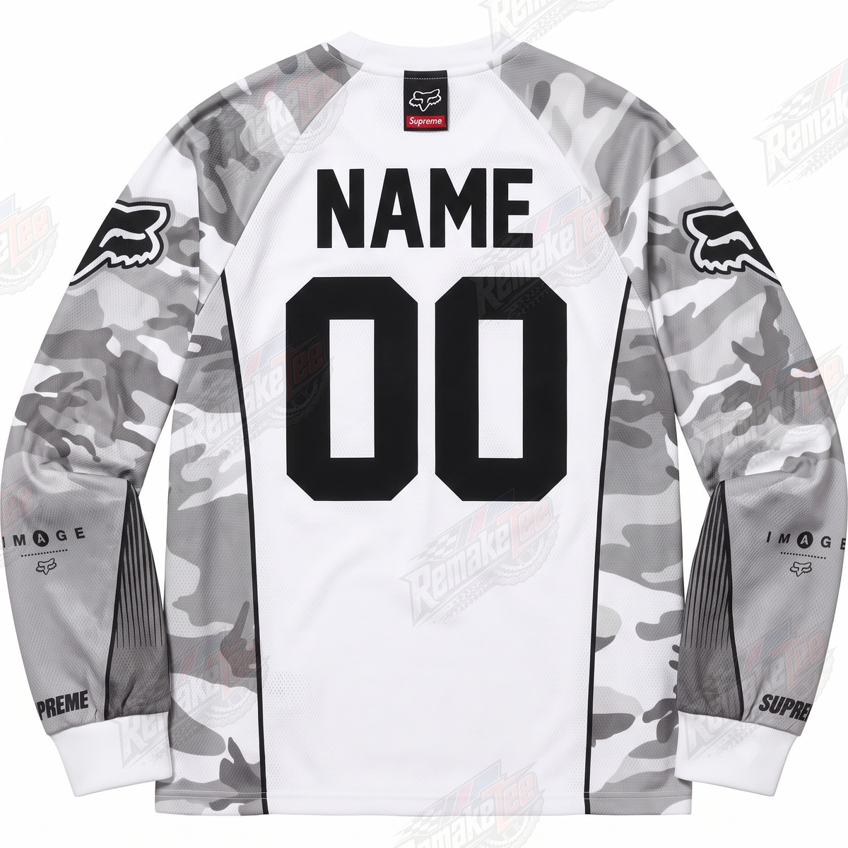 Fox Supreme White Camo vintage VMX racing jersey - alternate product view