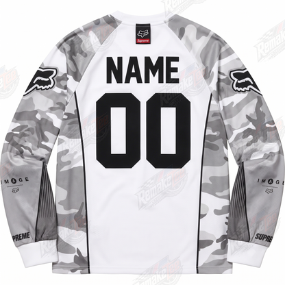 Fox Supreme White Camo vintage VMX racing jersey - alternate product view