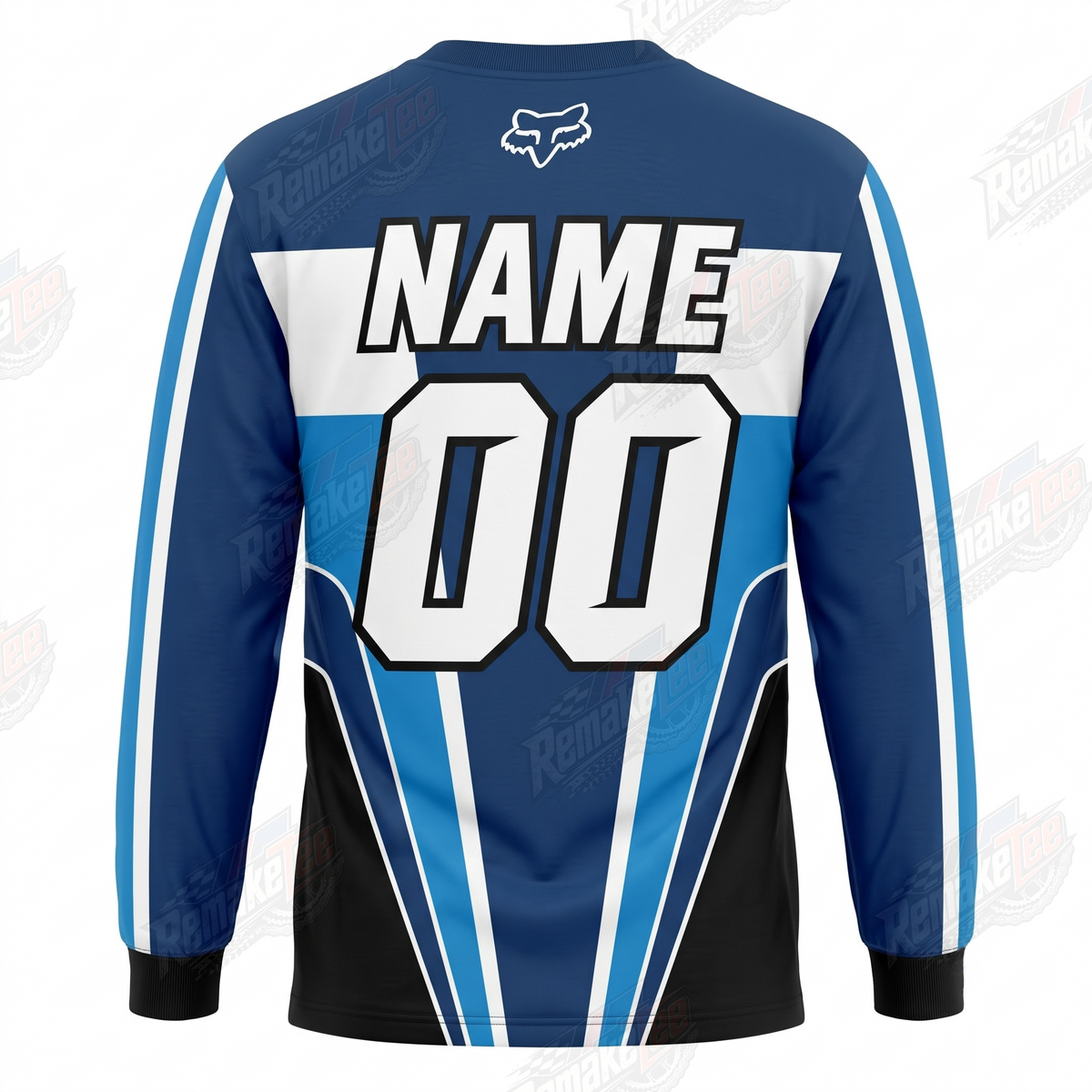Fox X Yamaha Blue White vintage VMX racing jersey - back product view