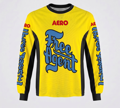Free Agent Aero vintage BMX racing jersey - product view
