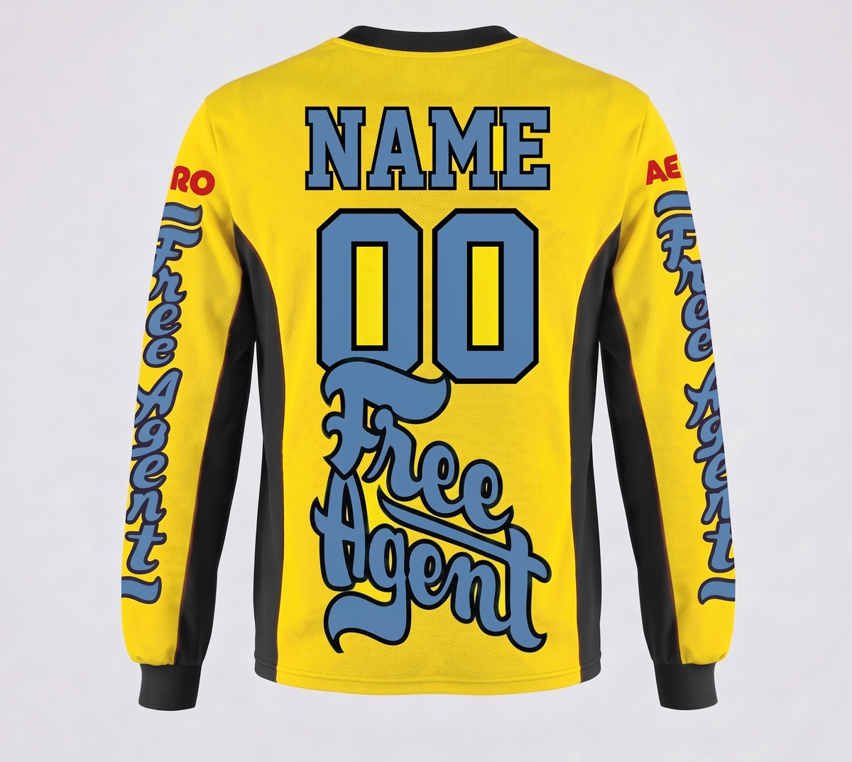 Free Agent Aero vintage BMX racing jersey - alternate product view