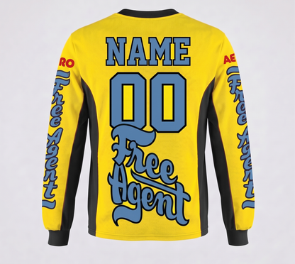 Free Agent Aero vintage BMX racing jersey - alternate product view